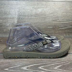 Keen Harvest Women’s Sz 9 Black White Nylon Thong Rubber Flip Flop Sandals
